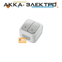 Выключатель 2-кл проходной ViKO Palmiye 90555417 Белый