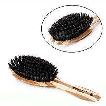 Щітка для волосся масажна дерев'яна з натуральною щетиною 77250BP Salon Professional