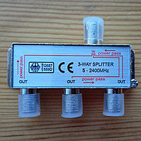 VK11030C Ділитель на 3 3WAY SPLITTER 5 2450 МГц із проходом живлення.