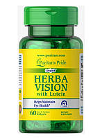 Для поддержания зрения Puritan's Pride HerbaVision with Lutein 60 капс. (срок по 5.23)