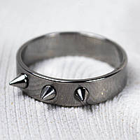 Кольцо с шипами серебристое RBV-26