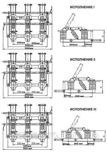 Разъединитель РВз-10/630 УХЛ2 - фото 6 - id-p4741844