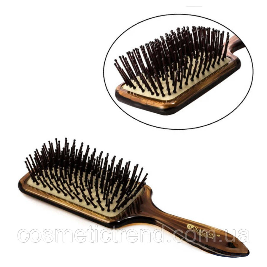 Щітка для волосся масажна широка пластикова Salon Professional 69087ТТ