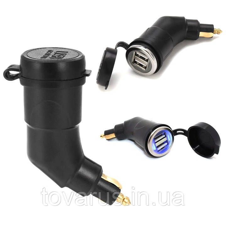 Зарядка для мотоцикла USB роз'єм BMW DIN Hella з підсвічуванням