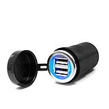 Зарядка для мотоцикла USB роз'єм BMW DIN Hella з підсвічуванням, фото 5