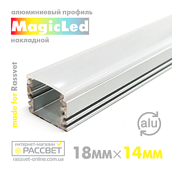 Алюмінієвий профіль MagicLed ML-06 Premium для світлодіодної стрічки накладної