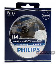 Автолампи Philips RacingVision +150% H4 60/55W 12342RV (2шт.), фото 3