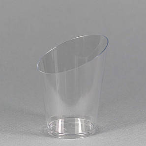 Піала форма фуршетна кругла 50 мл., 5х6,5 см., 20 шт/уп склоподібна, прозора "Конус"