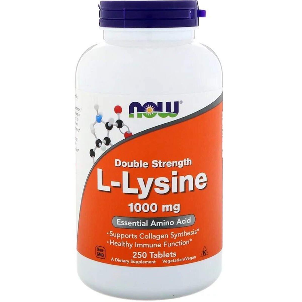 L-Лизин, L-Lysin, Now Foods, 1000 мг, 250 таблеток - фото 1 - id-p1236502933