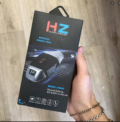FM трансмітер MOD HZ H20 + BT з пультом, MP3 модулятор, фм модулятор для авто, блютуз модулятор, фото 1