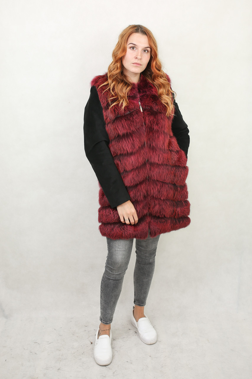 Хутряна жилетка з лисиці натуральна, фото 1