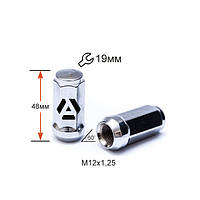 Гайка колісна M12Х1,25Х48 мм Конус Хром Ключ 19