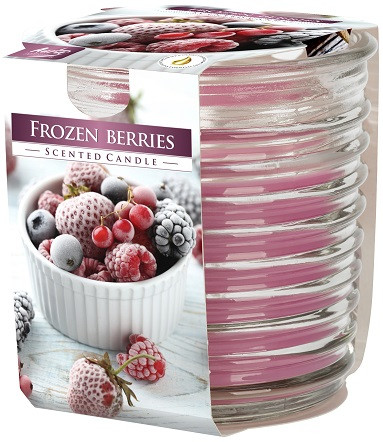 Ароматизована свічка у фактурному склі Bispol заморожені ягоди 8 см (snw80-1-314)