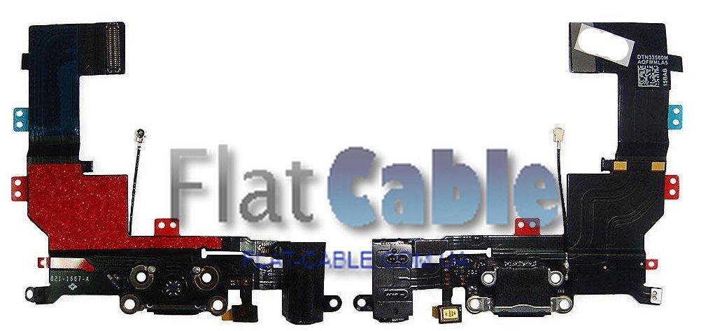 Шлейф заряджання/USB з Hands-Free для iPhone 5s чорний оригінал (54), фото 1