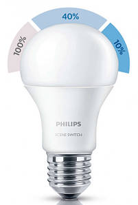 Philips Scene Switch A60 3S 9-70 Вт E27 6500 K три режими регулювання яскравості