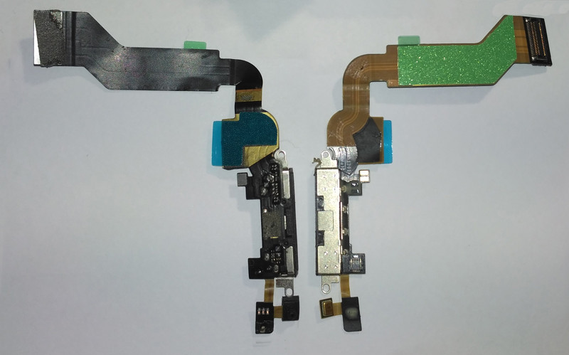 Шлейф зарядки iPhone 4s чорний (оригінальний), фото 1