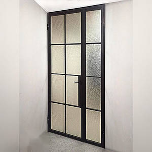 Скляні двері в стилі лофт