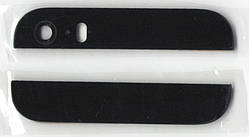 Скло (верх і низ) на задню кришку для iPhone 5S чорне