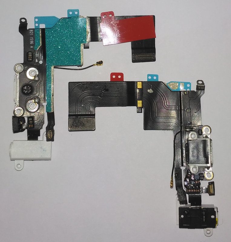 Шлейф заряджання/USB з Hands-Free для iPhone 5s білий оригінал (54), фото 1