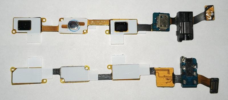Шлейф Samsung J700 Galaxy J7 (2015), коннектора навушників, кнопки меню, з компонентами