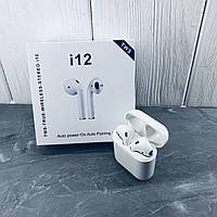 Беспроводные Bluetooth наушники Mdr Double i12 BT Sensor с кейсом! BEST