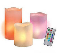 Комплект светодиодных свечей разной высоты с пультом управления, ночник Luma Candles Color Changing, нажимай