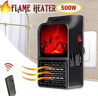 Портативный обогреватель камин FLAME HEATER с LCD дисплеем и имитацией камина с пультом, нажимай