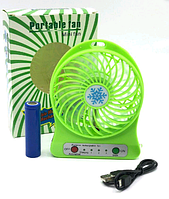 Мини-вентилятор Portable Fan Mini Зеленый! Новинка