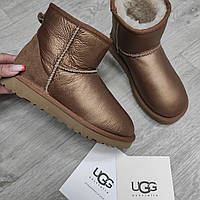 Угги Оригинал! Женские мини бронза кожа ugg Australia 35р21см,36р23см,39р25см