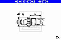 Ремкомплект ручного тормоза BMW 34416750198 VAG 7L0609585 производитель ATE Германия