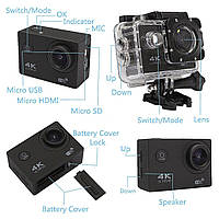 Экшн-Камера Dvr Sport S2 WiFe waterproof 4k, хорошая цена