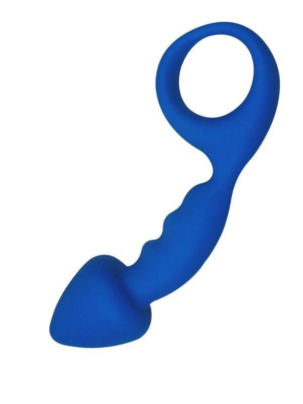 Анальний штекер Adrien Lastic Boody Blue з стимулюючою ногою, макс. діаметр 2,5 см