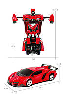 Машинка Трансформер Lamborghini Robot Car Size 18 КРАСНАЯ, хорошая цена