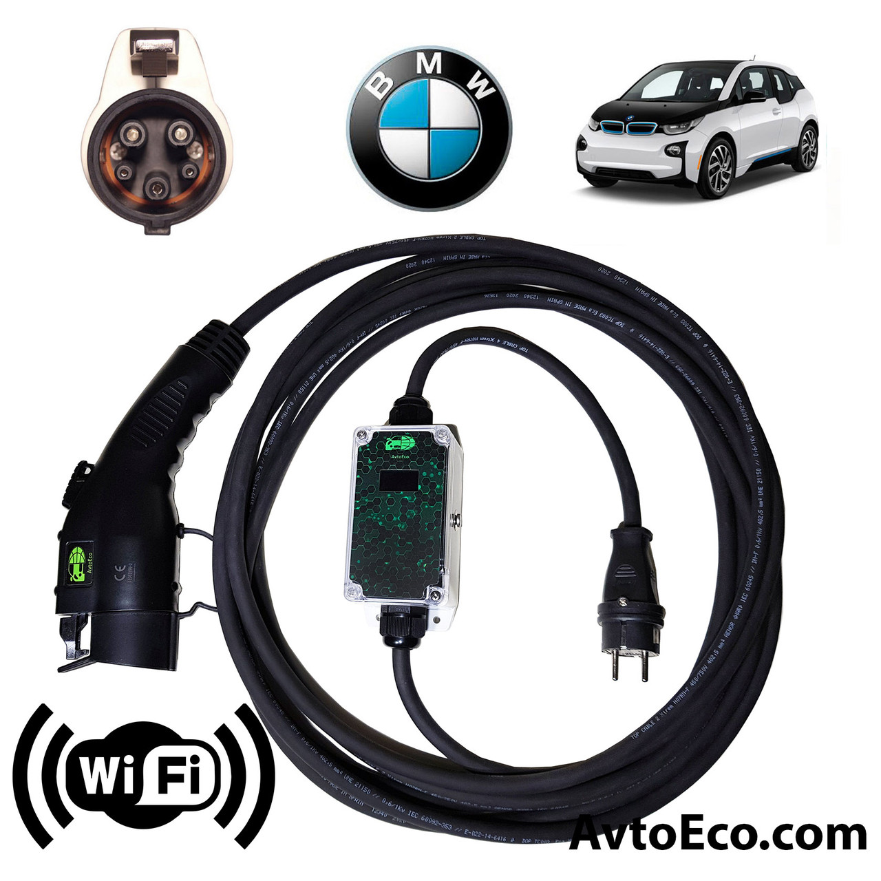Зарядний пристрій для електромобіля BMW i3 AutoEco J1772-16A-Wi-Fi