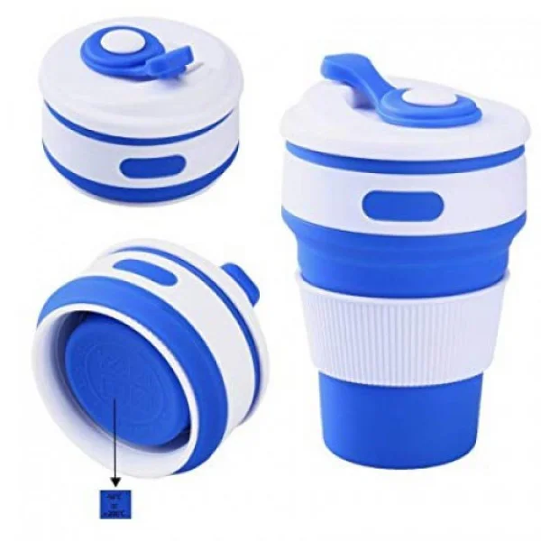 Стакан розкладний силіконовий 350ml collapsible coffee cup - фото 1 - id-p1236645226