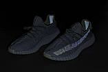 Чоловічі кросівки Adidas Yeezy Boost 350 V2 рефлектив смуга, чоловічі кросівки адідас ізі буст 350 в2, фото 6
