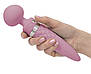 2-В-1 подушка-подушка-рожева, класичний масажер та вібратор з обертанням, нагрівання, фото 5