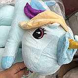 Дитяча іграшка - плед Єдиноріг 3 в 1. Розмір іграшки 50 см. Розмір пледа 120*160см., фото 3