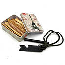 Набір для розпалювання багаття туристичне кресало та деревина з сосни, фото 4