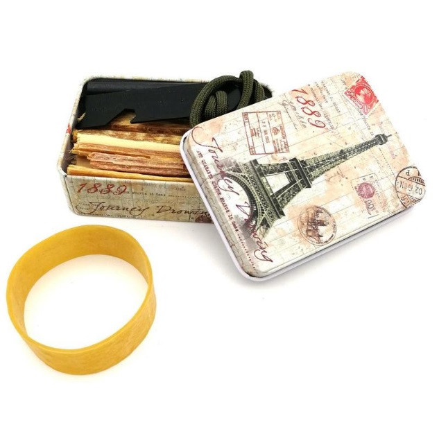 Набір для розпалювання багаття туристичне кресало та деревина з сосни, фото 1