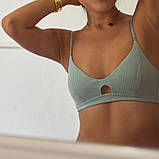 Комплект жіночої нижньої білизни. Набір бавовняний з ліфа і 2-х трусиків, розмір L (рожевий), фото 5