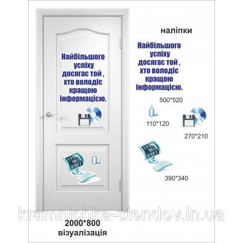 Наклейки на двері в кабінет інформатики