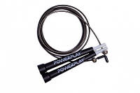 Скакалка швидкісна PowerPlay 4202 Ultra Speed Rope Чорна (2,9m.)