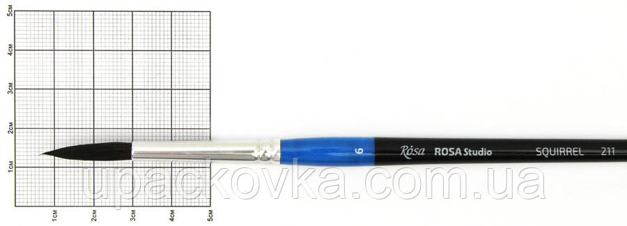 Кисть Білка кругла, 211, № 6, к. р. пензель ROSA Studio, фото 1