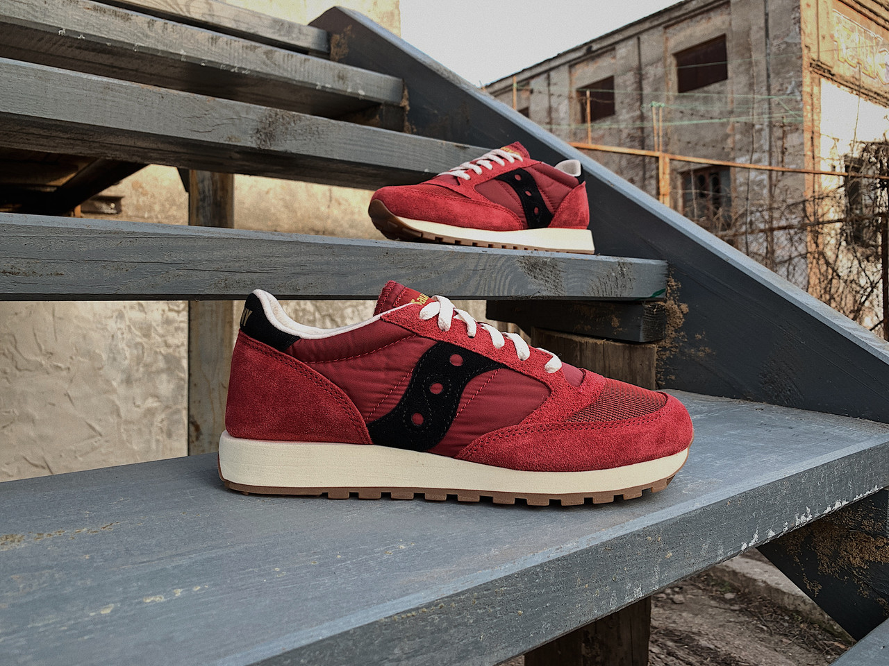Чоловічі оригінальні кросівки Saucony Jazz Original Vintage Burgandy бордові