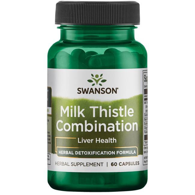Комплекс розторопша, кульбаба, лопух, редька, імбир, петрушка, Swanson, Milk Thistle Combination, 60 капсул