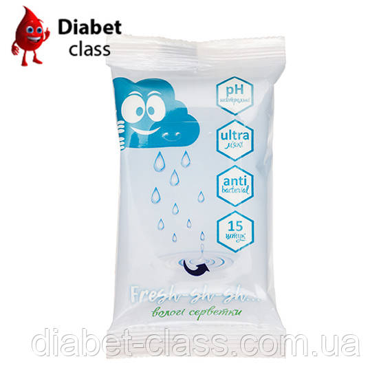 Вологі серветки Fresh-sh 15 шт., фото 1