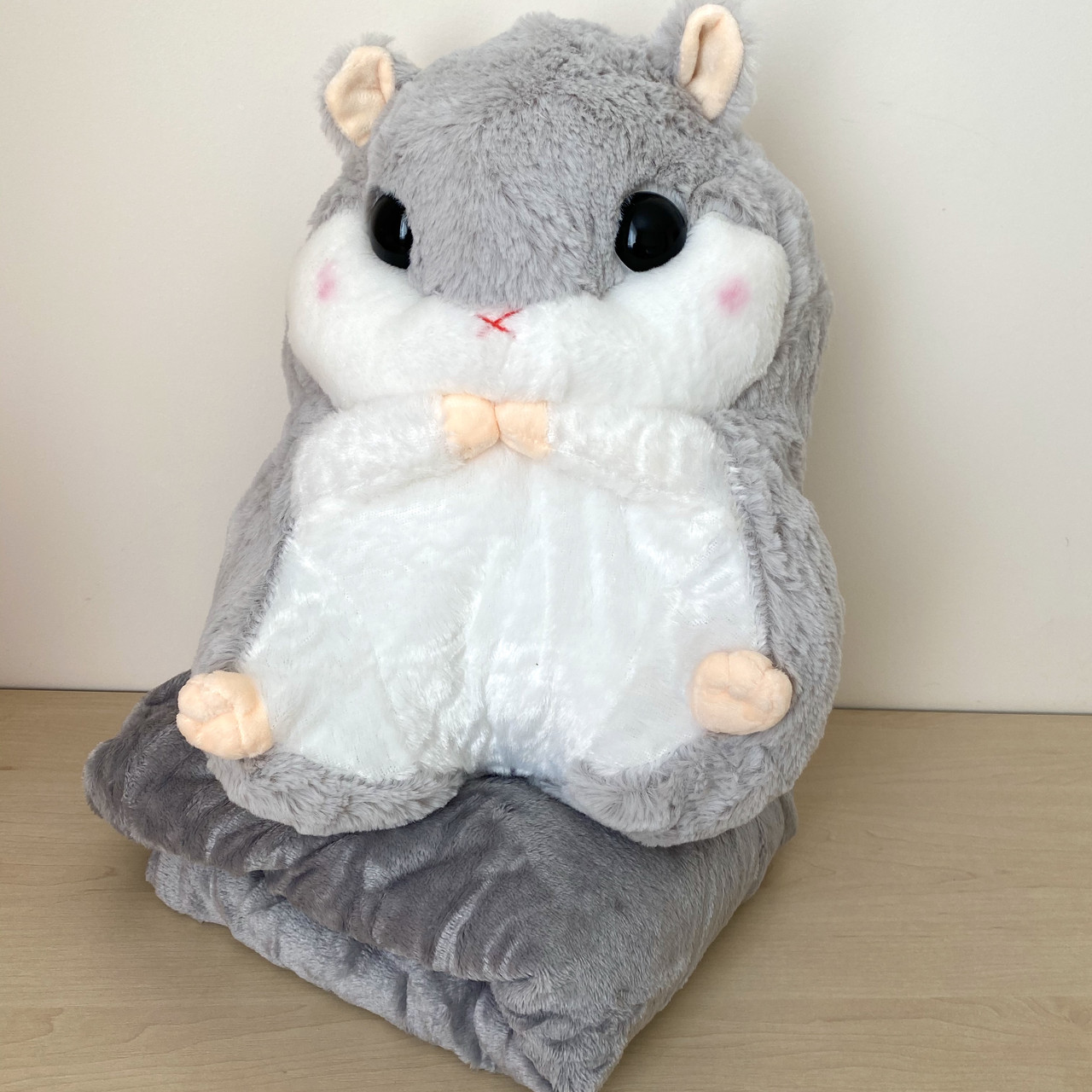 Дитяча іграшка - плед Хом'як 3 в 1. Розмір іграшки 45 см. Розмір пледа 120*160см., фото 1