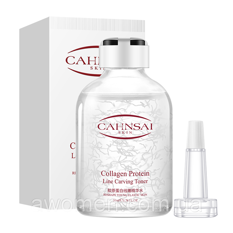 Антивікова сироватка тонер із колагеном Cahnsai Collagen Protein 50 ml, фото 1