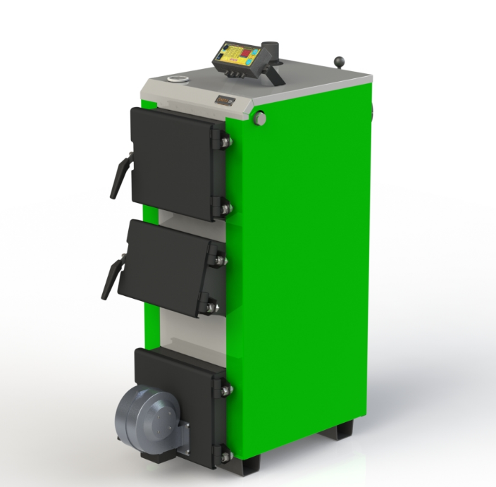 Твердопаливний побутовий котел Kotlant КО-14 кВт-3Д з електронною автоматикою та вентилятором